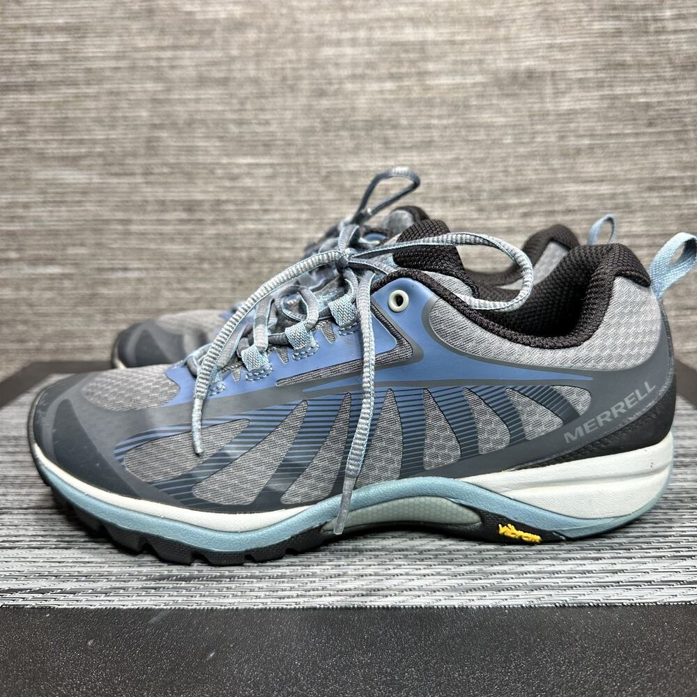 Merrell Siren Edge 3 Athletic Trail Running Shoes Blue Hiking -Women's 8.5 Wide